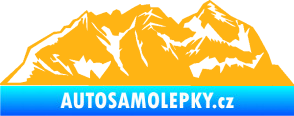 Samolepka Krajina hory 024 levá světle oranžová