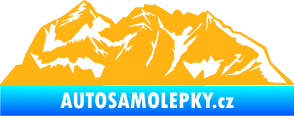 Samolepka Krajina hory 024 pravá světle oranžová