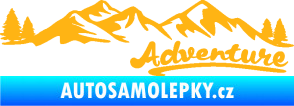 Samolepka Krajina hory 028 pravá světle oranžová