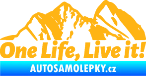 Samolepka Krajina hory 029 levá světle oranžová