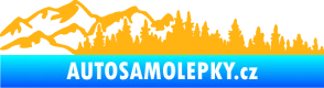 Samolepka Krajina hory 030 levá světle oranžová