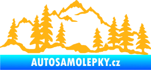 Samolepka Krajina hory 033 levá světle oranžová