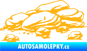 Samolepka Krajina kameny 001 světle oranžová