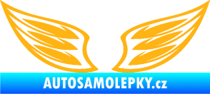 Samolepka Křídla 001  světle oranžová