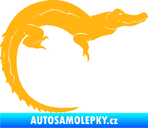 Samolepka Krokodýl 001 pravá světle oranžová