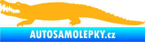 Samolepka Krokodýl 002 levá světle oranžová