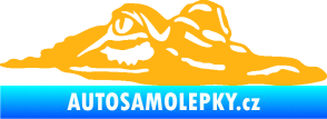 Samolepka Krokodýl 003 pravá hlava na hladině světle oranžová