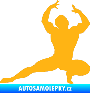 Samolepka Kulturista 009 levá světle oranžová