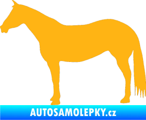 Samolepka Kůň 007 levá světle oranžová