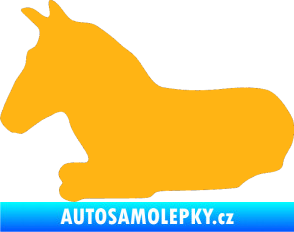 Samolepka Kůň 017 levá ležící světle oranžová