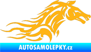Samolepka Kůň 078 pravá světle oranžová
