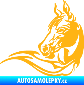 Samolepka Kůň 085 levá světle oranžová
