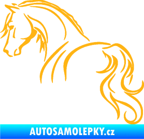Samolepka Kůň 104 levá světle oranžová