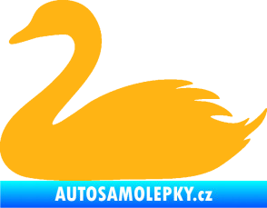 Samolepka Labuť 001 levá světle oranžová