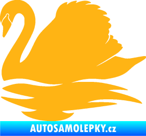 Samolepka Labuť 003 levá světle oranžová