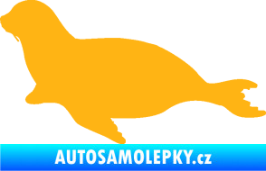 Samolepka Lachtan 001 levá světle oranžová