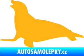 Samolepka Lachtan 002 levá světle oranžová