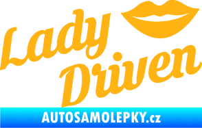 Samolepka Lady driven 002 nápis světle oranžová