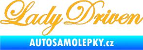 Samolepka Lady driven 003 nápis v řádce světle oranžová