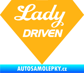 Samolepka Lady driven diamant světle oranžová