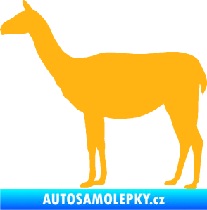 Samolepka Lama 001 levá světle oranžová