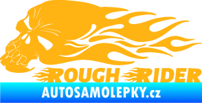 Samolepka Lebka 051 levá rough rider světle oranžová