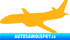 Samolepka Letadlo 004 levá světle oranžová