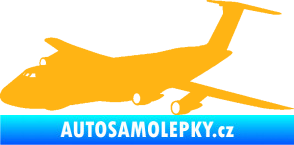 Samolepka Letadlo 008 levá světle oranžová