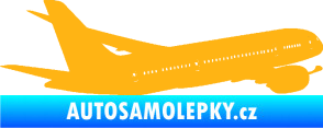 Samolepka Letadlo 009 pravá světle oranžová