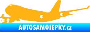 Samolepka Letadlo 012 levá světle oranžová