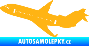 Samolepka Letadlo 013 levá světle oranžová