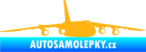 Samolepka Letadlo 015 pravá světle oranžová