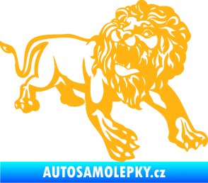 Samolepka Lev 006 pravá světle oranžová