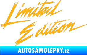 Samolepka Limited edition 001 světle oranžová