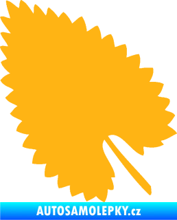 Samolepka List 001 levá světle oranžová