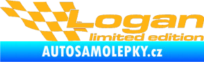 Samolepka Logan limited edition levá světle oranžová