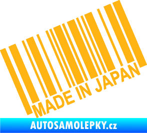 Samolepka Made in Japan 003 čárový kód světle oranžová