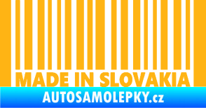 Samolepka Made in Slovakia čárový kód světle oranžová