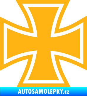 Samolepka Maltézský kříž 001 světle oranžová