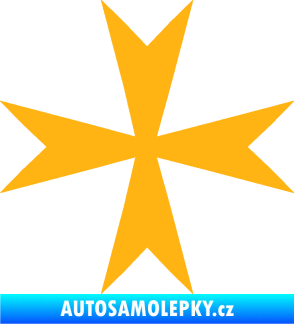 Samolepka Maltézský kříž 002 světle oranžová