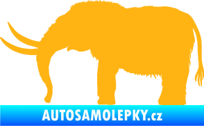 Samolepka Mamut 001 levá světle oranžová