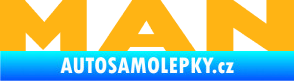 Samolepka MAN nápis světle oranžová