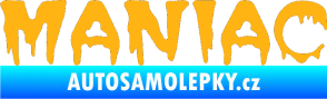 Samolepka Maniac 001 světle oranžová