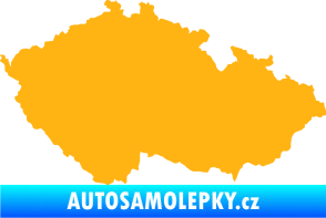 Samolepka Mapa České republiky 001  světle oranžová