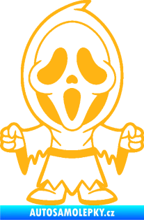 Samolepka Maska 002 pravá vřískot světle oranžová