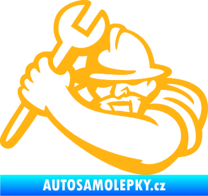 Samolepka Mechanik 001 levá světle oranžová