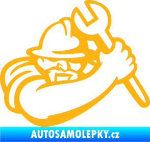 Samolepka Mechanik 001 pravá světle oranžová