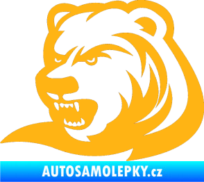 Samolepka Medvěd 001 levá světle oranžová