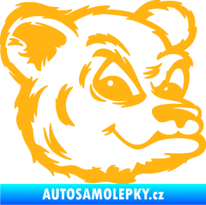 Samolepka Medvěd 011 pravá hlava světle oranžová