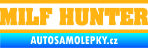 Samolepka Milf hunter nápis světle oranžová